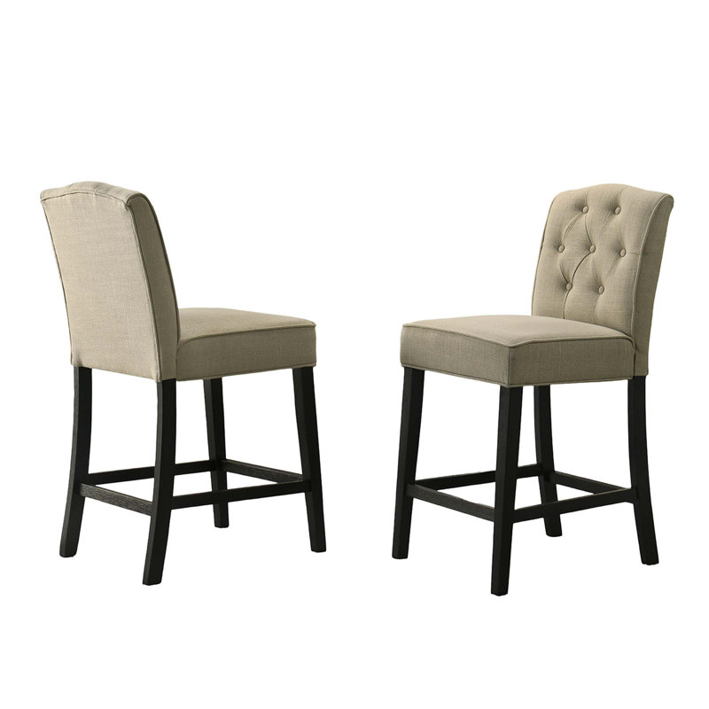 Ensemble de 2 chaises rembourrées en tissu