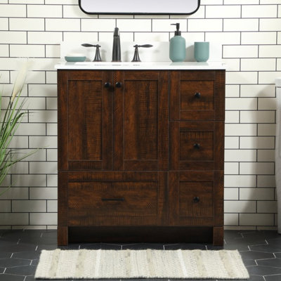 Soma 32'' Single Bathroom Vanity with Engineered Marble Top