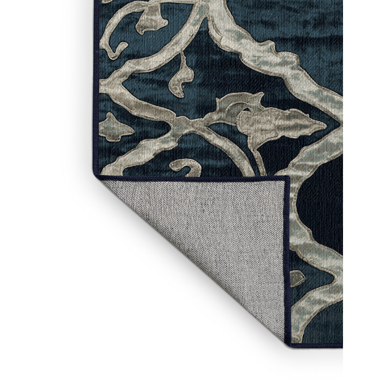 Tapis gris lavable à la machine, Carré 8 pi