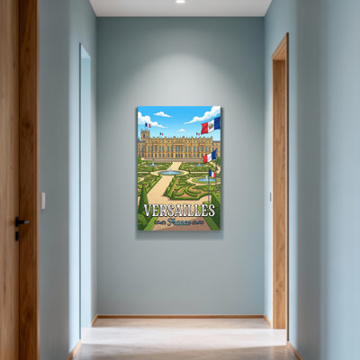 Drapeaux de paysages de paysage urbain et de paysage du château de Versailles, France