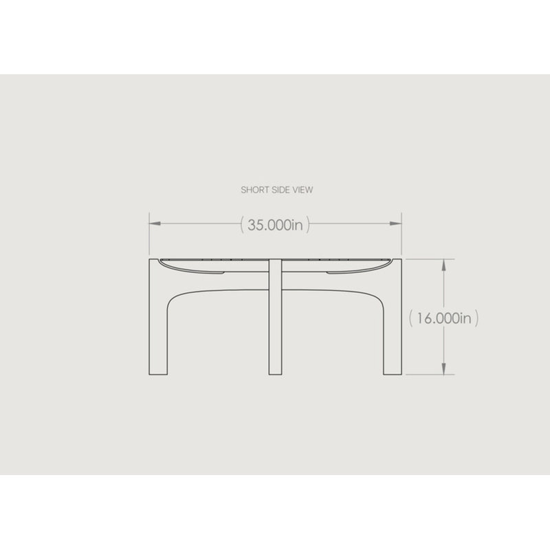 Aux 63" Arc Coffee Table, White Oak