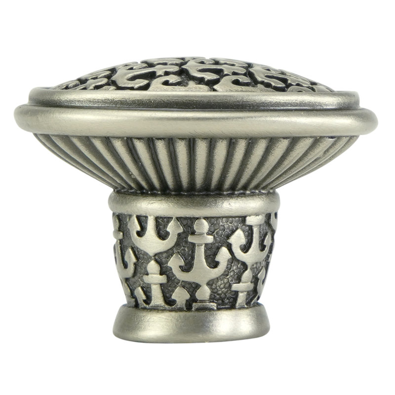 YACHT CLUB OVAL KNOB IN ANTIQUE NICKEL PLATE