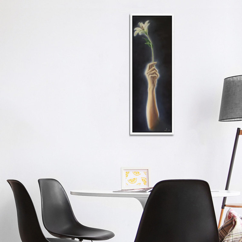 So Simple 1 Piece Panoramic Wall Art on Canvas, 121.92 cm H x 40.64 cm W, White Floater Framed