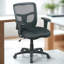 Chaise de bureau en Y avec dossier en filet et accoudoirs réglables, noir-136577223