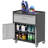 Sturdy And Durable Metal Tool Cabinet For Garage With Wheels - Mobile Heavy-Duty Storage Cabinet With 1 Drawer And 2 Locking Doors, Rolling Tool Storage Cabinet-449351539