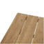 Table basse d'extérieur en bois d'acacia, brun clair, H 14 po x l 23,5 po x L 39,5 po