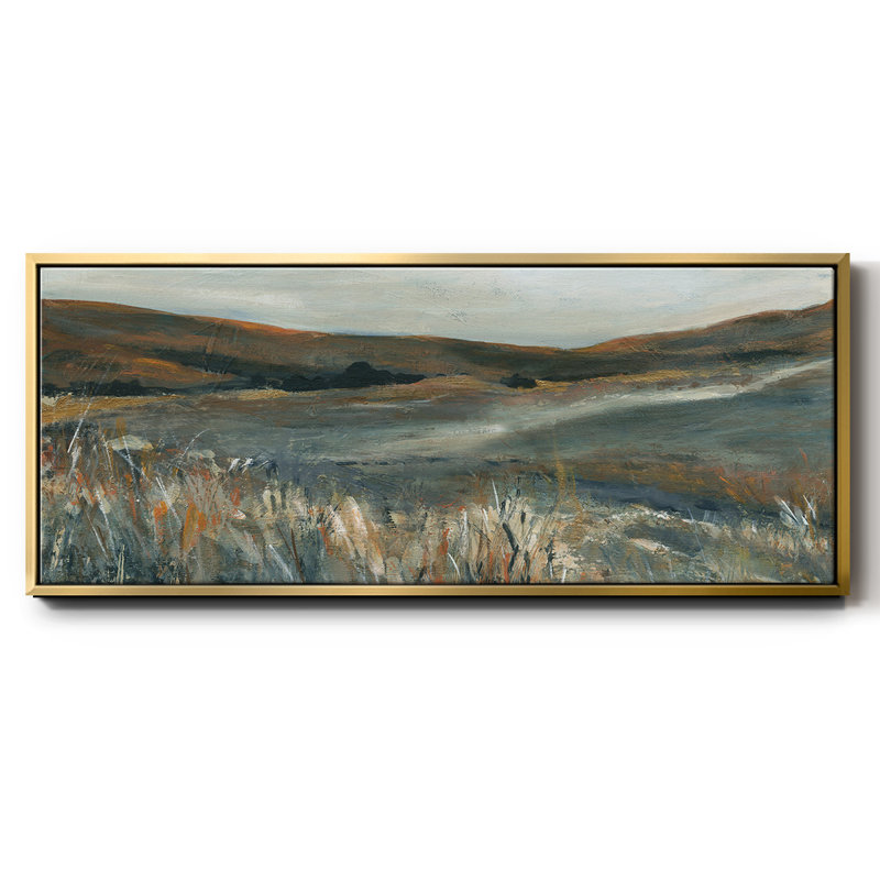 Coucher de soleil cuivre - toile encadrée, H 8 po x l 20 po