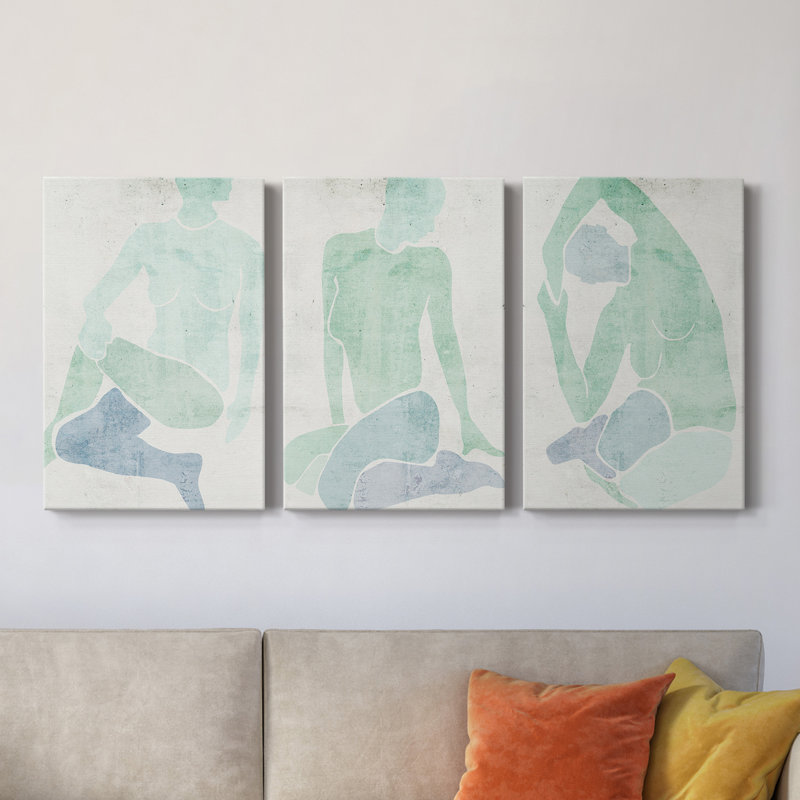 «Stretching II», ensemble de 3 impressions sur toile tendue, H 60 po x l 120 po x P 1 po