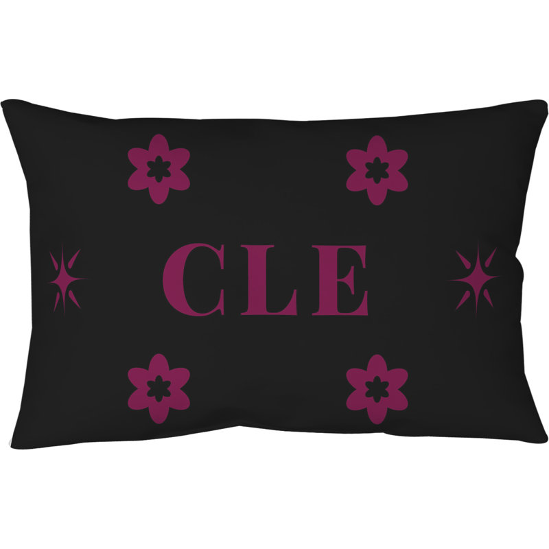 Oreiller Cleveland Basketball, Noir, rouge, rouge, basketball, Cleveland, 27 pouces x 39 pouces