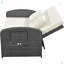 Chaise longue double en rotin PE pour 2 personnes