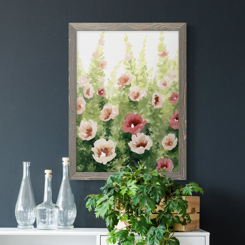Toile encadrée de qualité supérieure Sunlit Flora II - prête à être accrochée, H 20 po x l 24 po x P 1 po, Cadre gris