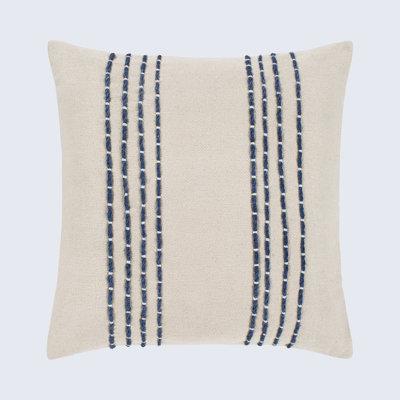 Irvington Texture Cotton Striped Throw Pillow