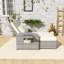 Chaise longue double avec dossier et coussins réglables-776007948