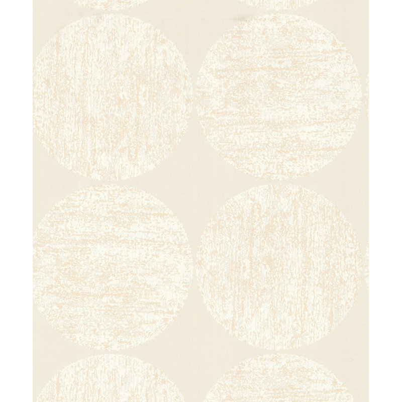 Luna Geometric Wallpaper Roll, White/Cream