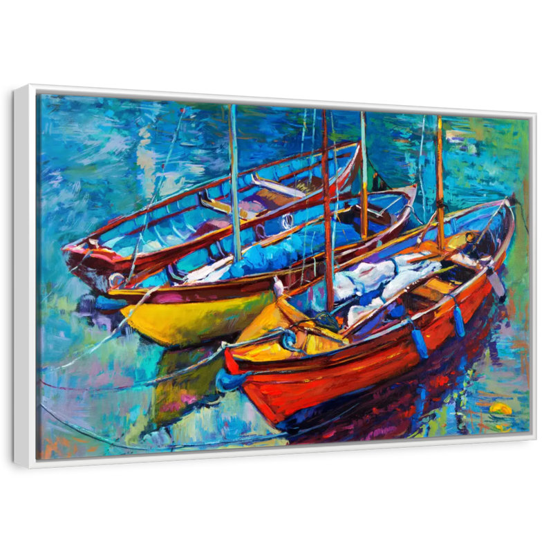 Bateaux vifs, Cadre flottant blanc, 37 po x 25 po