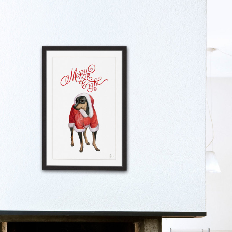 « père noël », reproduction d’art encadrée, H 45 po x l 30 po x P 1,5 po
