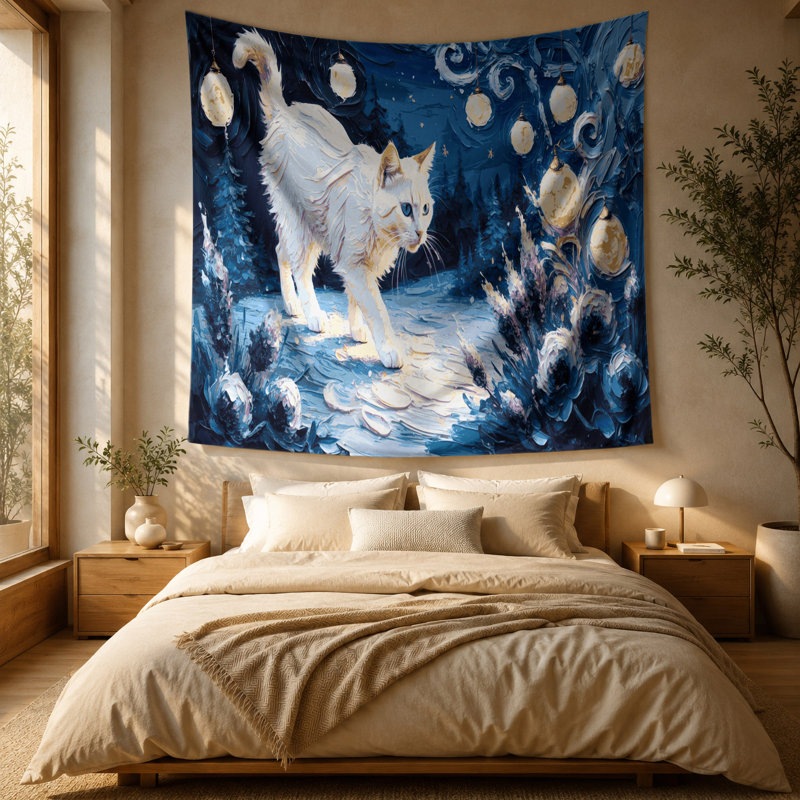 Tapisserie «Cats Snowshoe», 88 po x 104 po