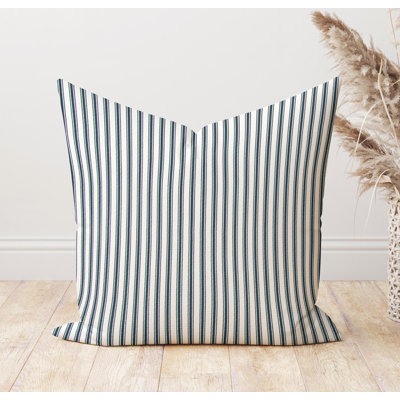 Dark Slate Blue Pin Stripe Pillow cover