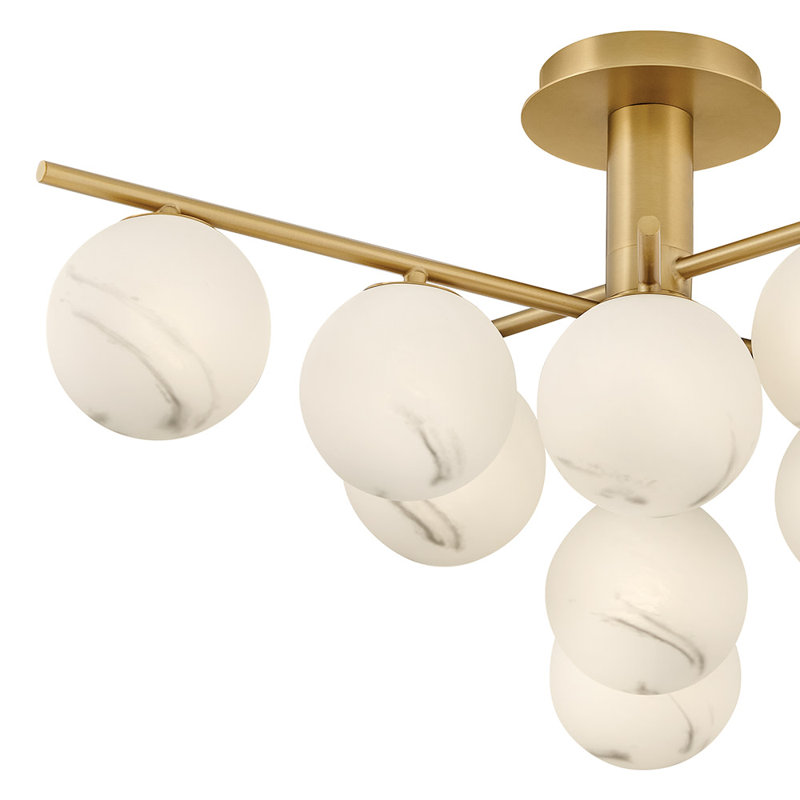 Selene 9 - Light Semi Flush Mount, Bronze