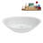 71" Streamline Soaking Glossy White Freestanding Tub and Tray With Internal Drain-112235224