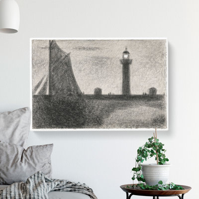 Lighthouse At Honfleur by Georges Seurat - Wrapped Canvas