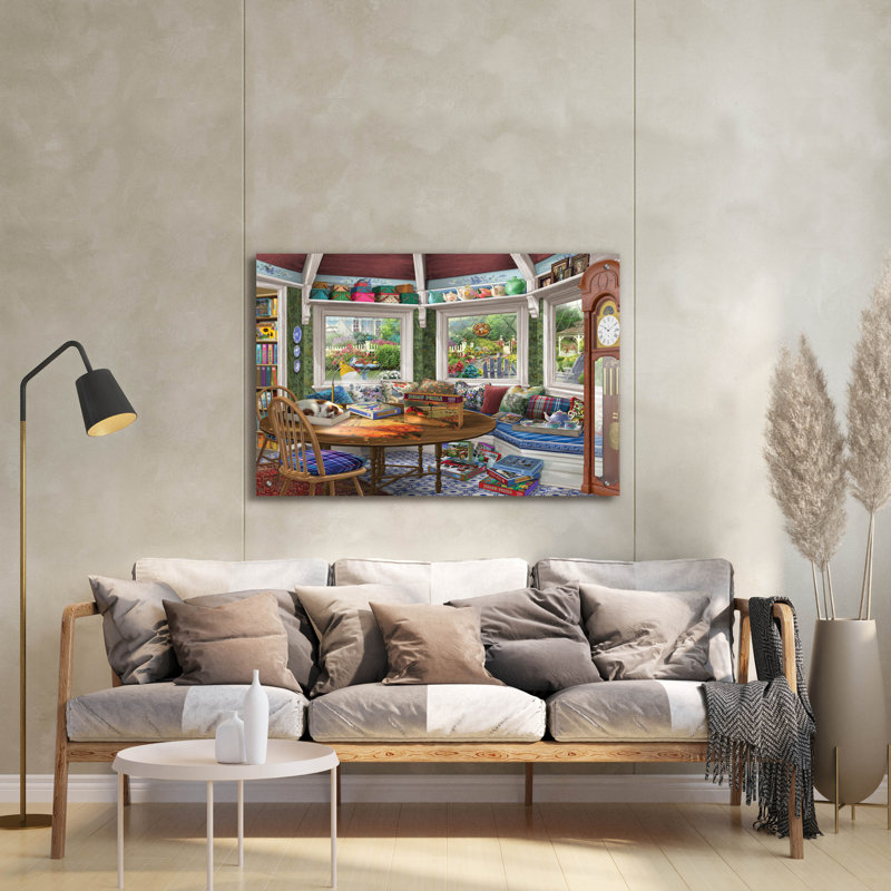 «Puzzle Room» par Bigelow, illustrations en verre acrylique, H 24 po x l 36 po x P 0,2 po