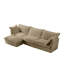 Canapé modulaire en L en chenille avec repose-pieds et coussins Dejean-120285831-120285836