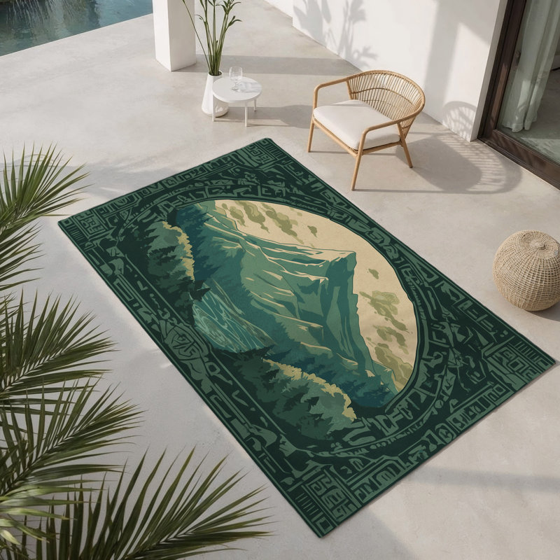 Tapis intérieur et extérieur Guardian's Embrace, Rectangle 1 pi 6 po x 2 pi 6 po