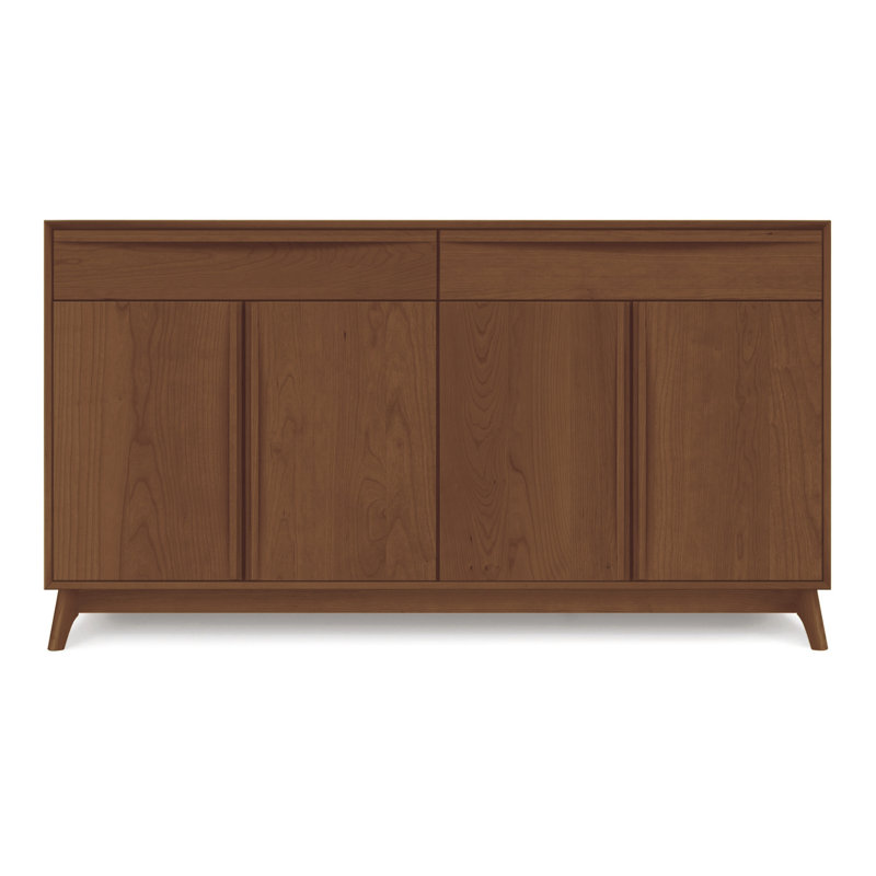 Catalina 66.13'' W Solid Wood Sideboard, Saddle Cherry