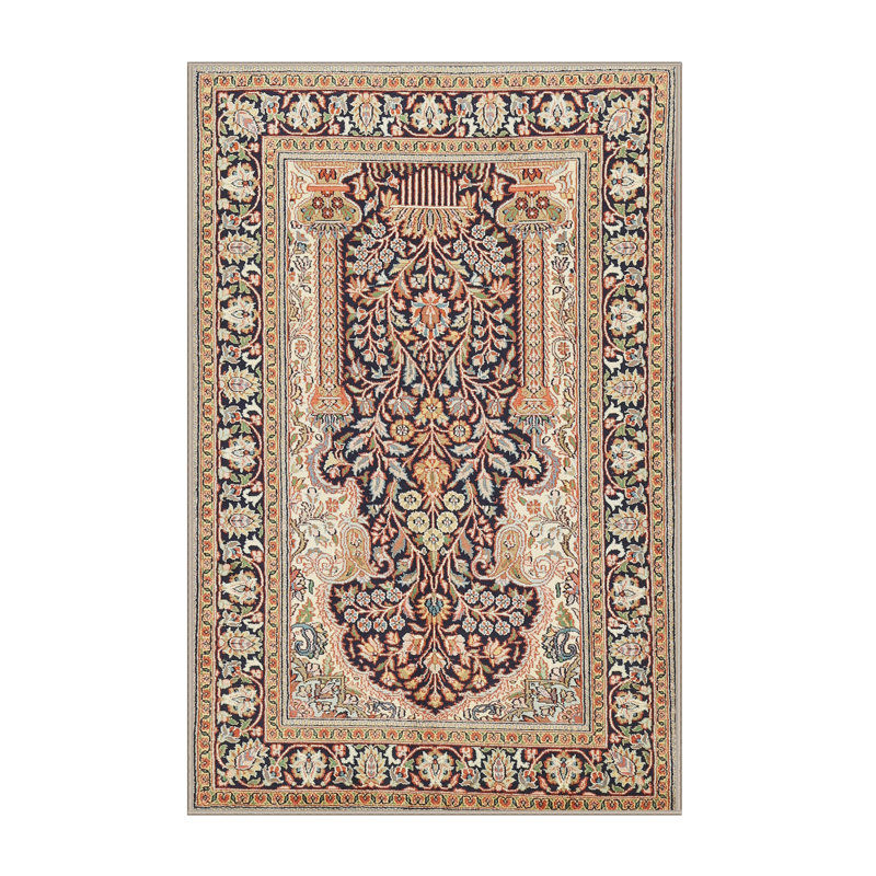 Tapis brun à motif oriental, Rectangle 2 pi x 3 pi
