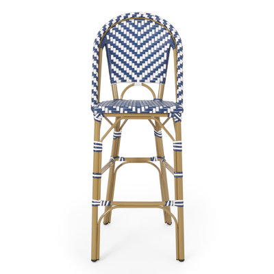 Battista Polyethylene (PE) Wicker Outdoor Bar Stool