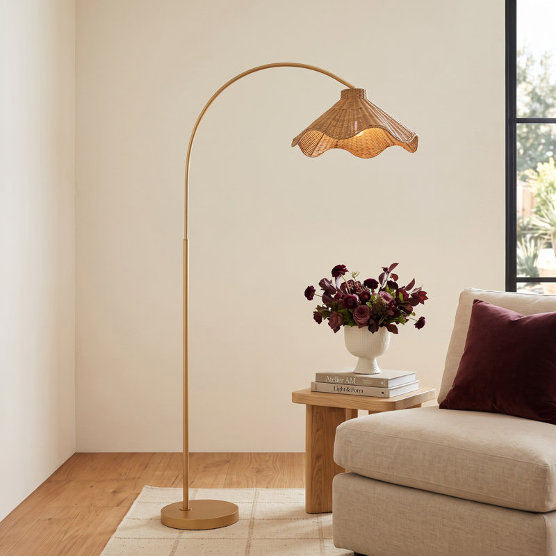 Morello 70.5" Arched Floor Lamp, Satin