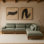 Canapé modulaire 5 pièces en tissu chenille 120 po Turin