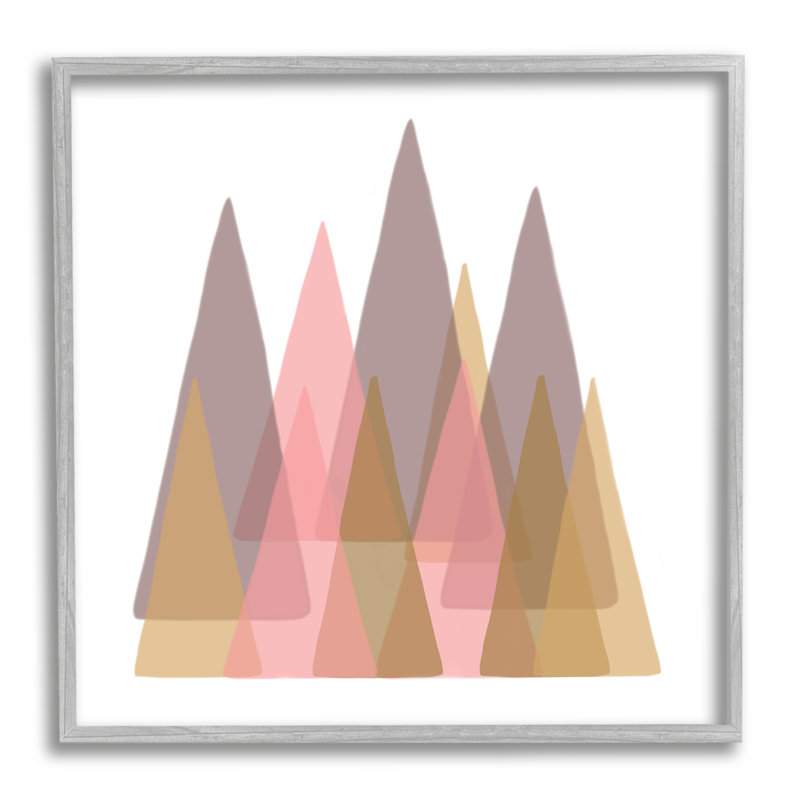 Art pour enfants, arbres géométriques abstraits, forêt, Estampe numérique Farmhouse, H 12 po x l 12 po x P 1,5 po