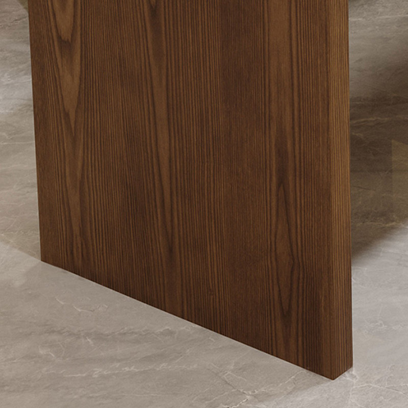Light walnut L-Shaped Solid Wood desks, 29.53" H x 62.99" W x 47.24" D, Left Hand Return