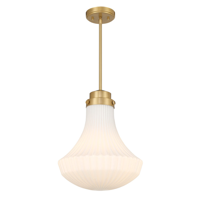 Luminaire suspendu 1 lumière Bartlet, Laiton