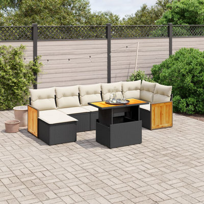 Ensemble de canapé de jardin en rotin PE 8 pièces Vidaxl