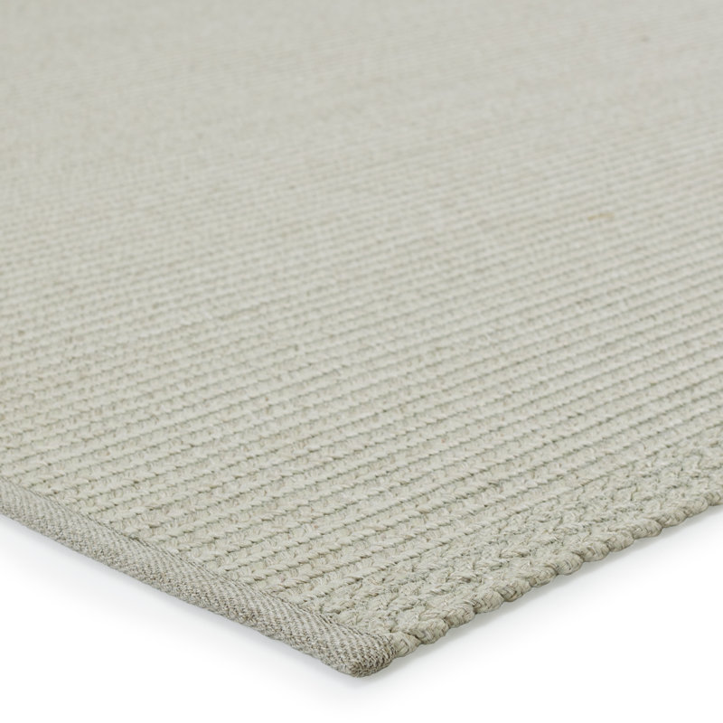 Tapis intérieur / extérieur gris clair tissé à la main Colten, Rectangle 2 pi x 3 pi