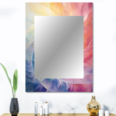 Raimbow Serenade Of Spirals - miroir mural abstrait en spirale, miroir décoratif moderne, impression d'art en métal