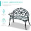 Banc d'extérieur, mobilier d'extérieur en fonte d'aluminium
