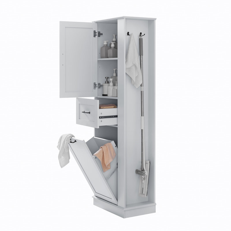 Grande armoire de rangement avec compartiment inclinable, tablettes réglables, charnières à fermeture en douceur, poignées en alliage d'aluminium