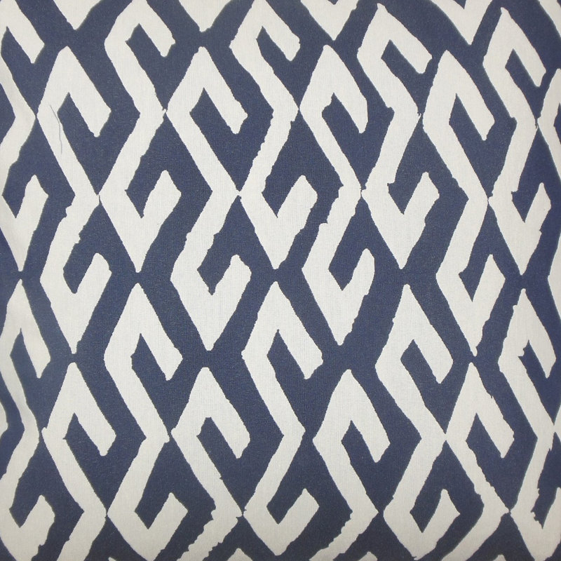 Coussin yasunari géométrique, H 20 po x l 20 po x P 5 po, Indigo