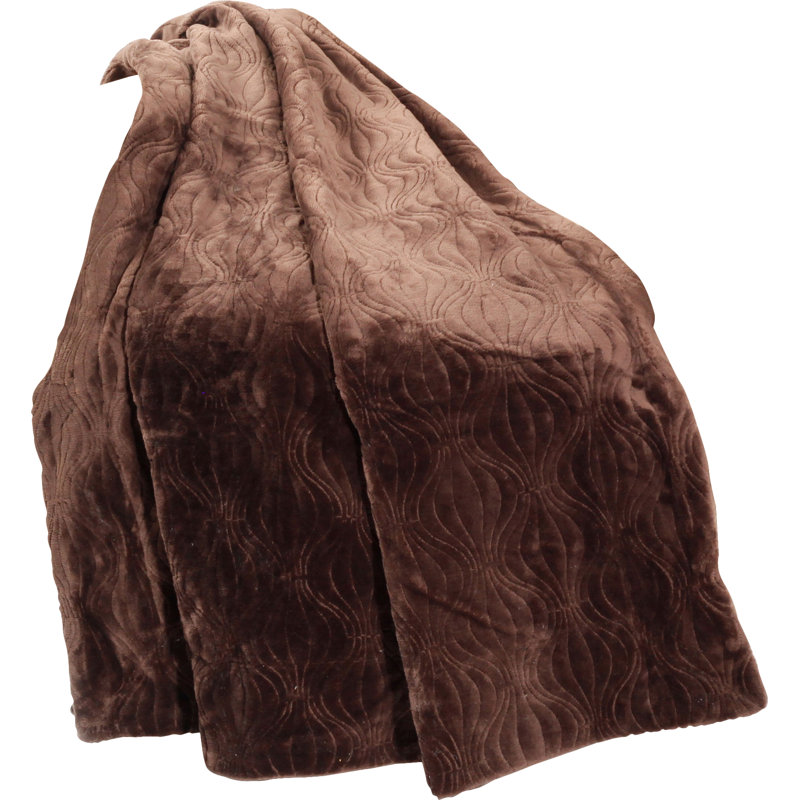 Quilted Throw Blanket, Coffee Bean
