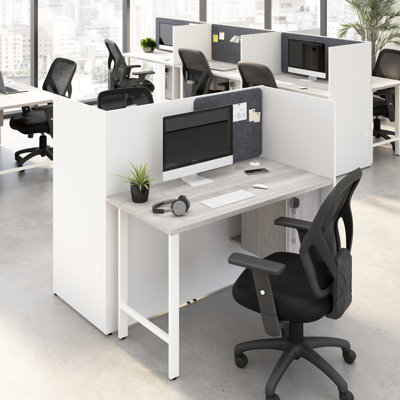 Bureau pour 2 personnes avec rangement Bush Business Furniture Hustle