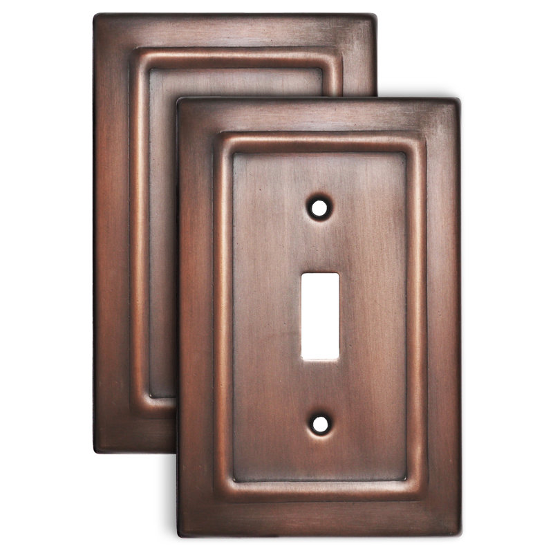 Architectural 1-Gang Toggle Light Switch Standard Wall Plate, Copper