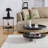 2-Piece Modern 2 tier Round Coffee Table Set for Living Room,Easy Assembly Nesting Coffee Tables-990956273