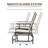 Outsunny Outdoor Glider Bench With Center Table, Metal Frame Patio Loveseat With Breathable Mesh Fabric And Armrests For Backyard Garden Porch, Beige-1340020033