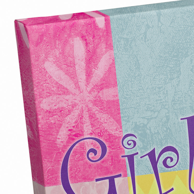 Girls Rule - Wrapped Canvas Textual Art, 20" H x 24" W x 1.25" D