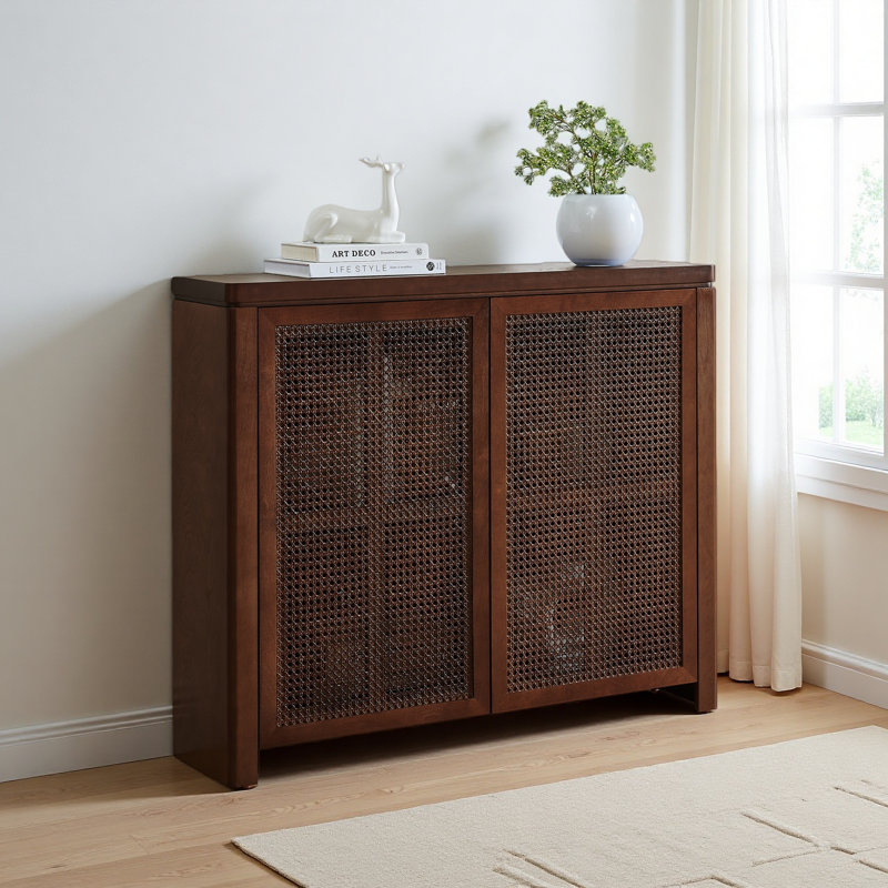 Buffet 39,4 po Mid-Century Modern, Noyer