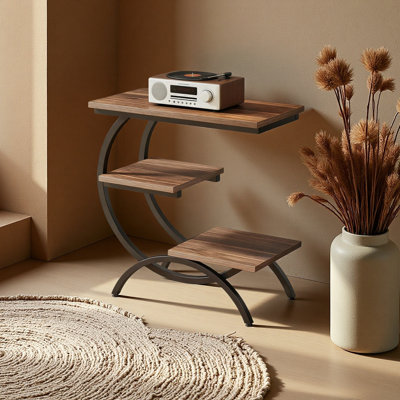3-Tier End Table, C-Shaped End Table